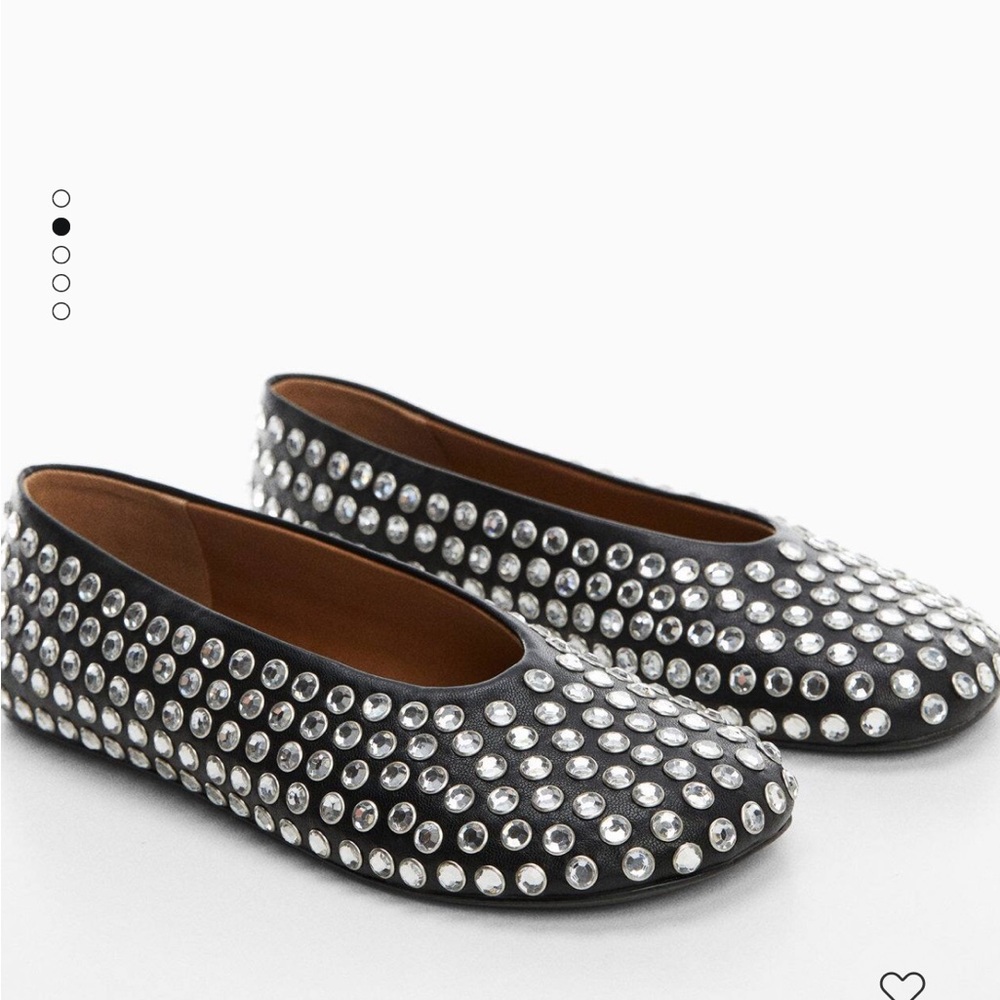 Mango Rhinestone Ballerinas in size 8.5